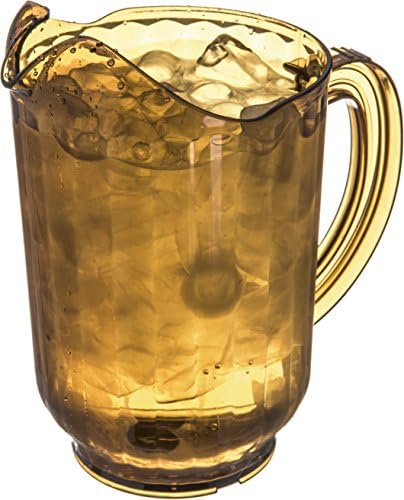 Carlisle FoodService Products VersaPour Pitcher, Large Container for Serving Cold Drinks with Ice, 60 Oz, 6 Count, Amber - Image 3