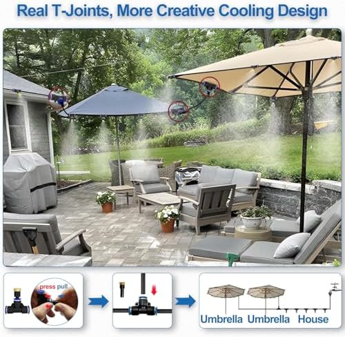 Misters for Outside Patio, 65FT|20M Outdoor Water Misting Cooling System. - Image 4