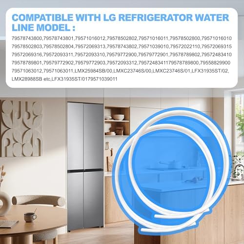 2-Pack MJU62070602 Refrigerator Water Line 6.56 FT - 5/16" Replacement for LG & Kenmore Elite Freezers/Fridges | Compatible with MJU62070601, MJU62070606, 5210JA3004U, 5210JA3029U - Image 4