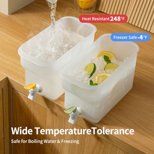 2 Pack 1 Gallon Fridge Drink Dispenser Airtight Jug Pitcher with Spout - Image 5