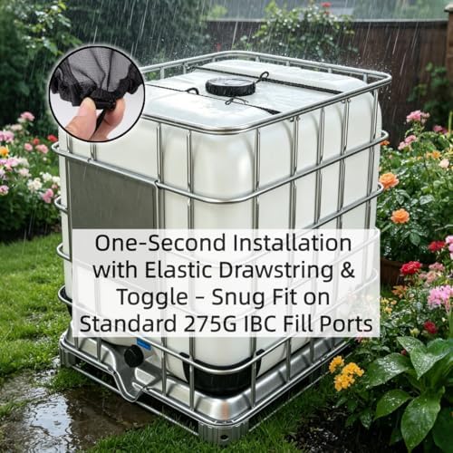 4Pcs IBC Mesh Cover for 275 Gallon IBC Tote 11.8" Rainwater Filter Screen - Image 2