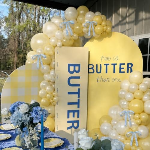 Pastel Yellow Balloon Arch Kit for Butter Birthday Decorations - Image 2