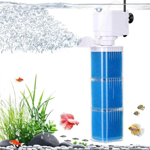 fishkeeper 4-in-1 Mutil Stage Aquarium Power Filter, 6W/8W/13W, 20-100Gal by fishkeeper