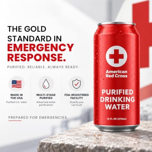 American Red Cross Licensed Emergency Canned Water by Aqua Emergency – 16 fl oz, 50-Year Shelf Life, Hermetically Sealed Aluminum Cans, BPA-Free, Purified Water by Reverse Osmosis, 2.5–5 Day Supply Per Person, Emergency & Everyday Preparedness, Pack of 12 - Image 3