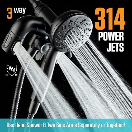 AquaDance High Pressure 156-mode Handheld Shower Head Combo with Hydro Arms - Image 4