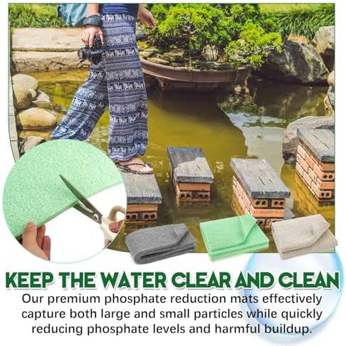 Treela 3 Pack Aquarium Filter Media Pads, Color-Coded 3-in-1 for Ammonia, Nitrite & Phosphate Removal, Cut-to-fit for Fish Tanks & Ponds, Improves Water Clarity & Odor Control - Image 4