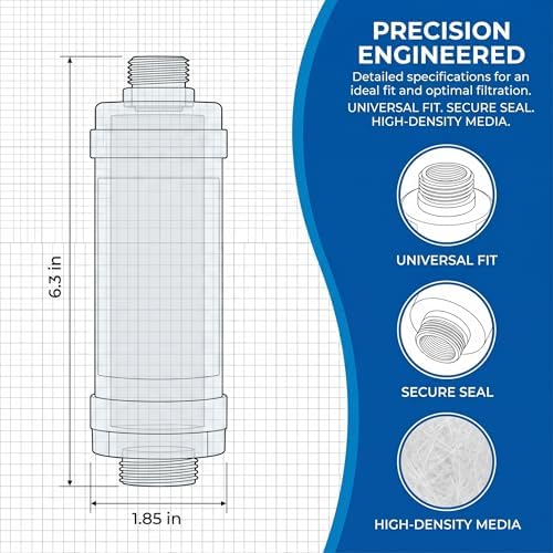 Sediment Filter Cartridge, 10 Micron, Transparent Housing, for Washing Machine & Water Heater, 2 Pack - Image 6
