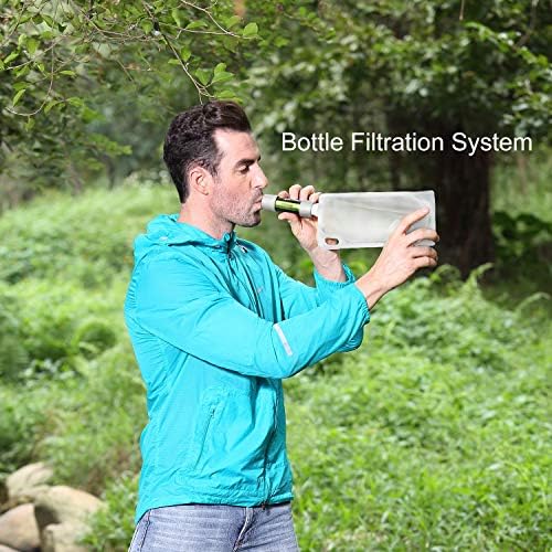 miniwell Gravity Water Filter Ultralight Multi-Purpose Hiking Accessories Optional Emergency kit TUV Certified Hurricane Storm Supplies (Water Filter with Bottles - Image 5