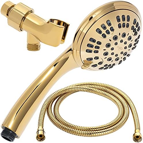 Aqua Elegante Luxury Handheld Shower Kit - 1.8 GPM - Polished Brass by AquaElegante