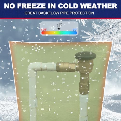 Insulated Backflow Preventer Pipe Pouch, 24W x 30H in, Green - Image 5