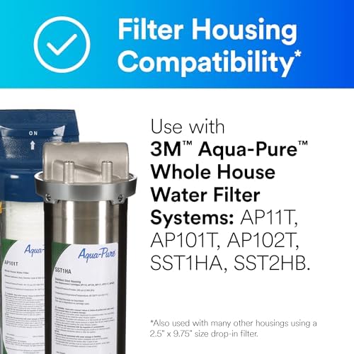 3M Aqua-Pure AP100 Series Whole House Water Filter Cartridge AP110, 1 Count (Pack of 5) - Image 2