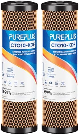 PUREPLUS 2.5" x 10" Whole House Heavy Metal Removal Water Filter, 2 PACK by PUREPLUS