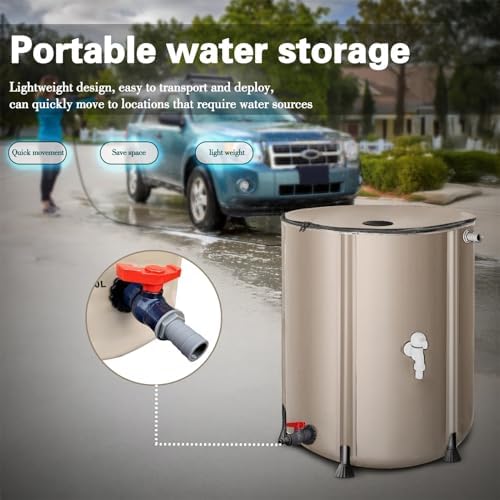Collapsible Rain Barrel with Spigot & Filter, Foldable Rainwater Harvesting Tank, Portable Water Storage Container for Garden Irrigation, Outdoor, Multiple Sizes(1000 l/264 GAL) - Image 4