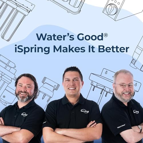 iSpring WGB32B-KDS+AHPF12MNPT16X2 Whole House Water Filtration System, Reduces Lead, Scale, Chlorine, Chloramine, 3-Stage Whole House Water Filter w/ 3/4'' Push-Fit Stainless Steel Hose Connectors - Image 7