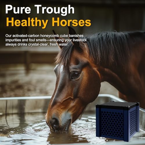 Pure Cube Water Trough Filter 2.0 Super‑Strong Filtration Aquarium Water Trough Activated Carbon Purifier Cube for Horse, Livestock, Fish Tanks & Ponds,Blue，for 20 Gallons Tank - Image 5