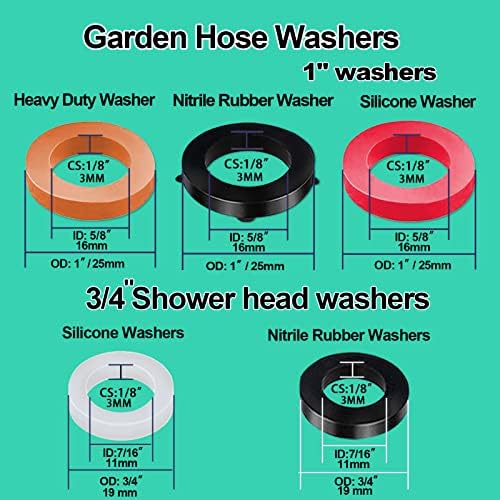 XBVV 158 Pcs Faucet Rubber Washers and Garden Hose Gasket Assortment Kit for Assorted Outdoor Faucets Stem Worn and Plumbing Garden Shower Hose Washer Seal Repair - Image 4
