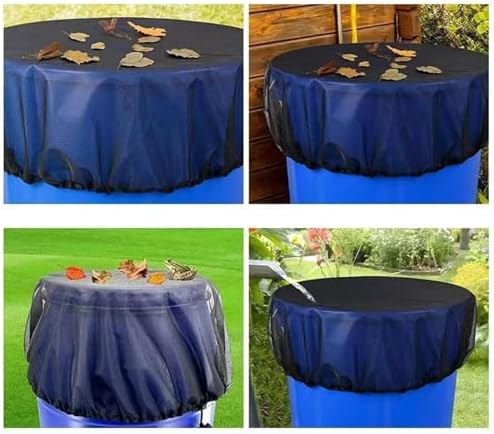 Mesh for Rain Barrel - Rain Collection Barrel Covers with Adjustable Drawstring | Rain Collection Barrels Netting Screen for Gardens | Terraces Or Any Outdoor Space - Image 5
