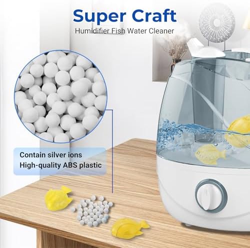 Humidifier Cleaning Fish, Tank Cleaner for Most Humidifiers, 12 PCS, Yellow - Image 2