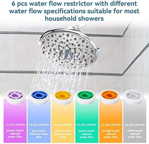MAYYAYA 7-Pc Brass Shower Flow Saver Kit, 1/2G, 6 Color Options - Image 3