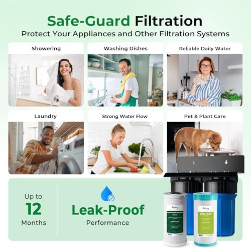 iSpring WGB21B-KSNC Whole House Water Filter System, SGS-Tested to Remove up to 94.4% of Chloramine, 5-Layer Filtration Reduces Heavy Metals, Lead, Chlorine, Sediment, VOC, 10” x 4.5” Filters - Image 6