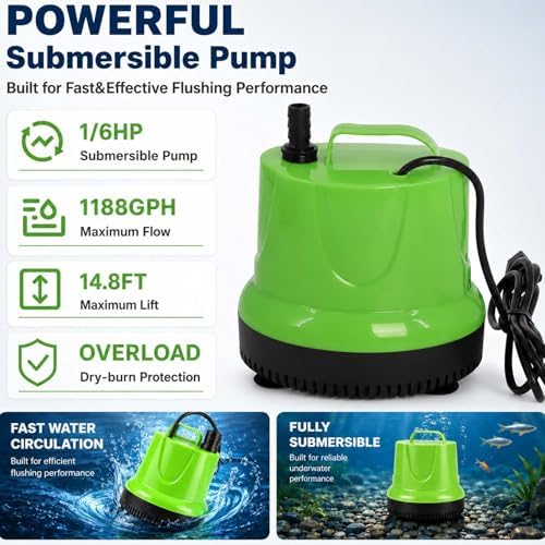 Tankless Water Heater Flushing Kit with 1/6 HP Pump and 3-Gallon Bucket - Image 4