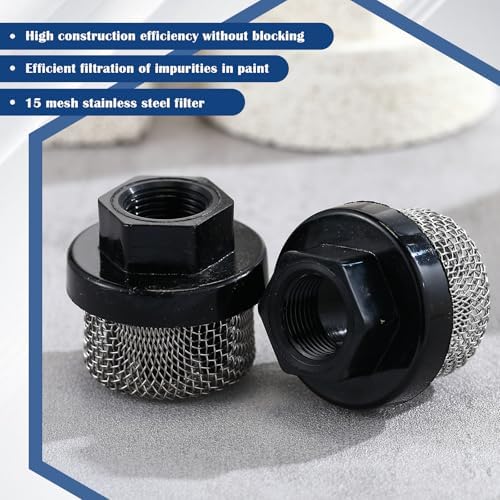 Nuanchu 2 Pcs 3/4 Inch Garden Hose Inlet Strainer, Stainless Steel Mesh Strainer, 235004 Garden Hose Screen Filter, Airless Sprayer Paint Sprayer Parts for Sprayers Filters - Image 5
