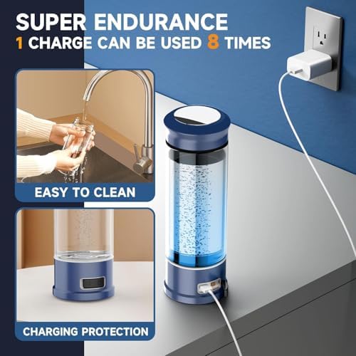 Hydrogen Water Bottle, 1500ppb Hydrogen Water Machine with SPE/PEM Technology, Alternative for Hydrogen Water Pitcher, Water Ionizer, Hydro Water Bottle for Health - Image 4