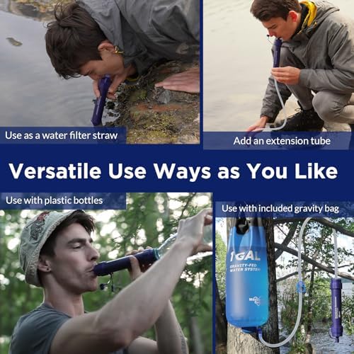 Membrane Solutions 1 Gallon Gravity Water Filter with 4 Pack S2 Water Filter Straw - Image 5