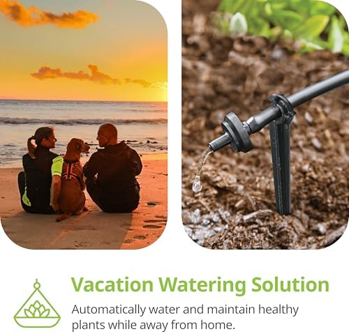 Raindrip R560DP Drip Watering System, Automatic Drip Irrigation System with Timer for Containers and Hanging Baskets, Waters up to 20 Plants, Includes 20 Drippers, Black - Image 3