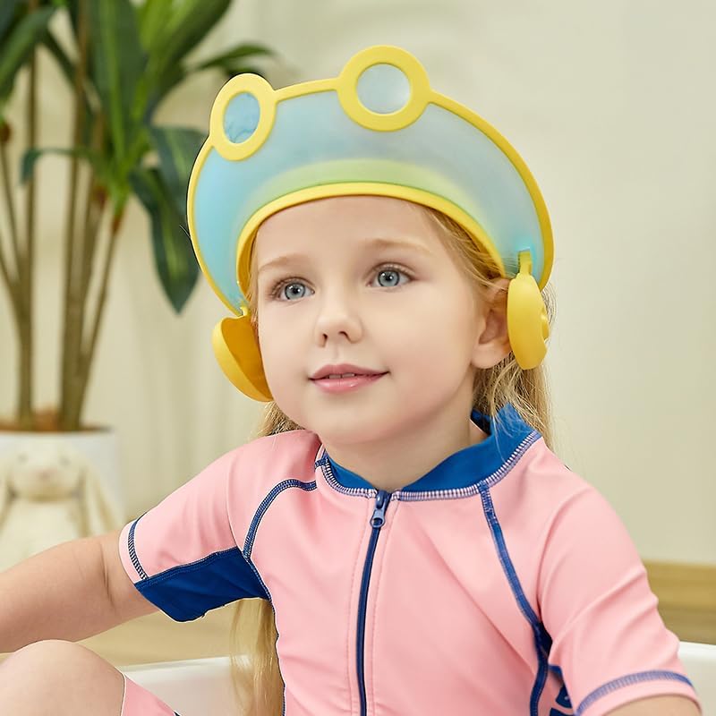 Baby Shower Cap Washing Hair Visor Shield Kids Bath Shampoo hat Toddler Prevents Water from Pooling in Face (Blue pilot) - Image 5