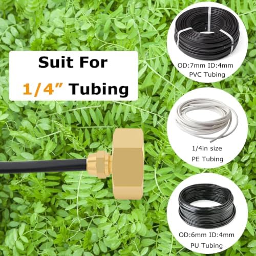 Hooshing 2PCS Drip irrigation hose connector 3/4" GHT to 1/4" Hose Adapter - Image 3