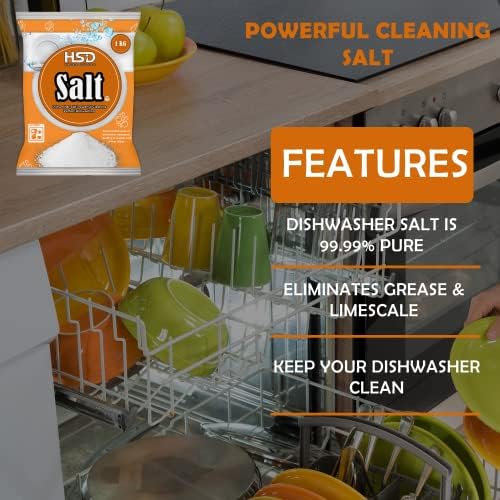 1kg Dishwasher Salt, Powerful Cleaning Dishwasher Salt, softener salt, Best For Laundry Kitchen Dish Washing, Compatible to All Water Softner Machines, Premium Food Grade 100% Genuine British Salt (3) - Image 3