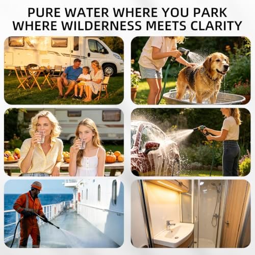 Filterelated Upgraded 3-Stage RV Water Filter with Bracket, PP+Polyphosphate, Carbon Block & 0.01μm UF, 3/4" Brass Fittings, Reduces Sediment, Chlorine, Metals & Odors for Camper, Boat, Garden - Image 7