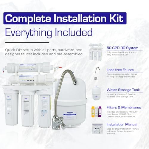 Crystal Quest Thunder Ultrafiltration/Reverse Osmosis Under Sink Water Filter System – 12-Stage GAC Filtration – Complete Installation Kit – 100 GPD - Image 6
