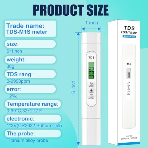 The Latest Fashionable and Exquisite Appearance in 2025 (tds Meter Digital Water Tester), Temperature (° C/° F), Suitable for Outdoor Scenarios Such As Tap Water (Water Tester for Drinking Water) - Image 6