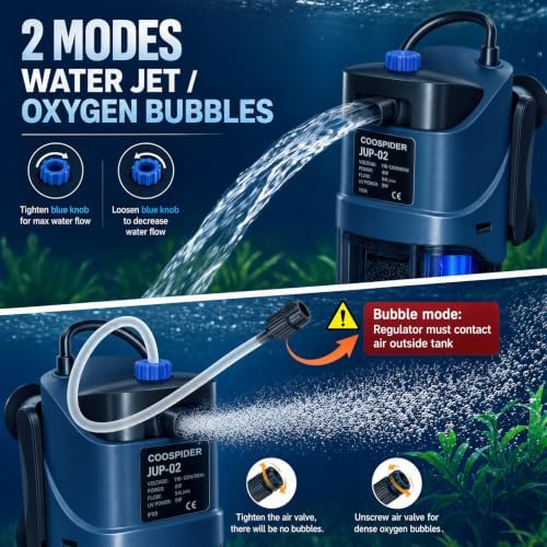 coospider-repta 132GPH Fish Tank Filter Aquarium Green Clean Submersible Machine, U-V for Aquarium for 10-60 Gal Tank - Image 3