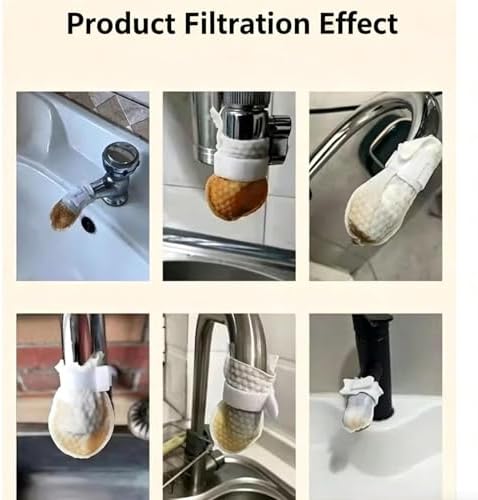 Sink Faucet Filter Sponge with Splash Guard & Adjustable Straps Water Filter Sponge for Clean Water in Camping Trips - Image 7