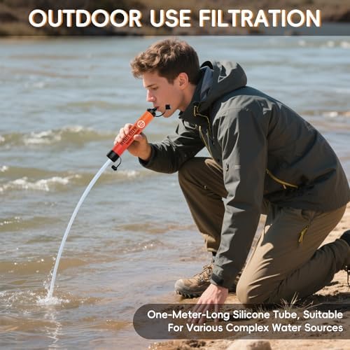 Water Filter Straw 20 Pack – Outdoor Camping & Hiking Survival Gear Kit for Family Use, Ultra-Light Personal Filter Straws for Backpacking,Camping, Bug-Out Bags and Emergency Preparedness - Image 3
