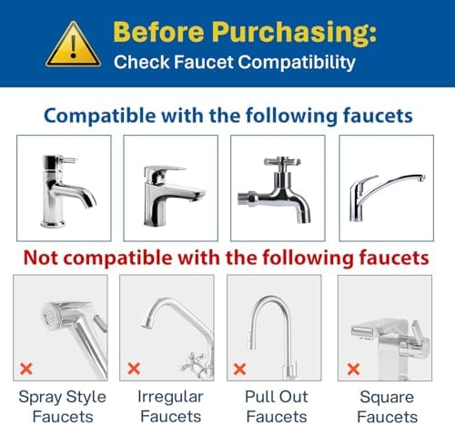 AQUAPUVIR Water Filter For Sink Faucet, LED Sink Water Filter 99% Filtration | Removes Impurities Tap Water Purifier Fits Standard Faucets, Water Filter with1/2 filter element - Image 6