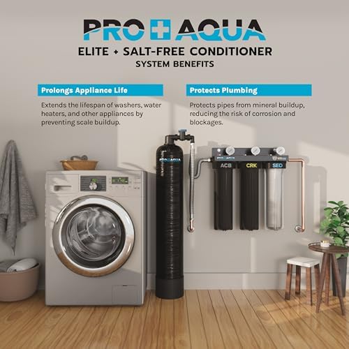 PRO+AQUA 10 GPM Salt-Free Whole House Softener with 3-Stage Well Water Filter System - Image 3