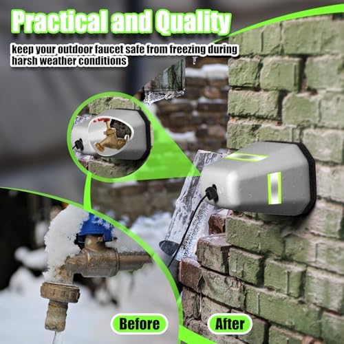 Aurelema 6 Pack Reflective Foam Faucet Covers Winter Freeze Protection for Outdoor Spigots Valves and Sprinklers Easy Install Insulation for Cold Weather Protection - Image 7