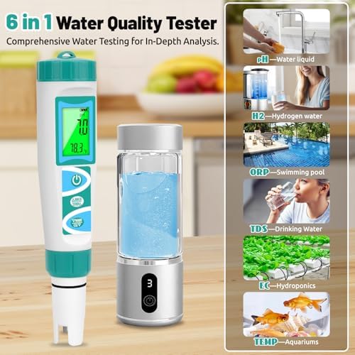 pH H2 Tester for Hydrogen Water TDS ORP Meter for Drinking Water - Image 2