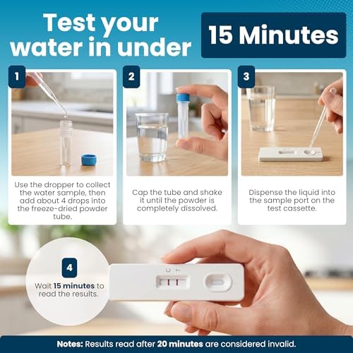 Lead Test Kit for Drinking Water – Lab-Grade Accuracy with Results in 15 Minutes – Easy DIY Test for Tap, Well & Spring Water – Detects Harmful Lead Contamination – Single Use Cassette - Image 4