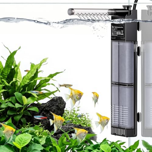 AQQA Aquarium Internal Filter for 10-40 Gal, Submersible Fish Tank Filter by AQQA