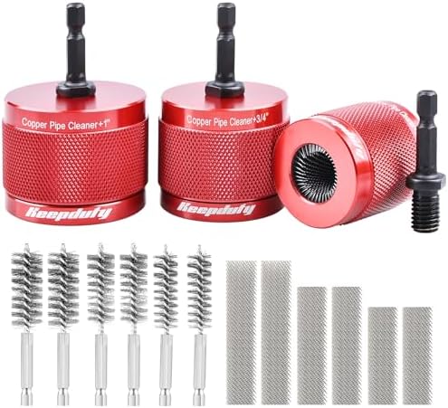 1/2" & 3/4" & 1" Copper Pipe Cleaner for Drill-Quick Rust Removal by KeepdutyProduct