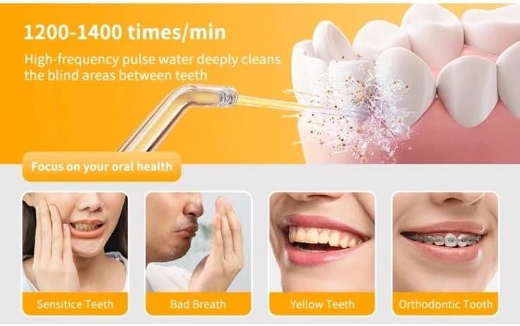 Truefloss Cordless Water Flosser 4 Modes 2000mAh Battery 5 Jet Tips Replacement, IPX7, Black Color - Image 3