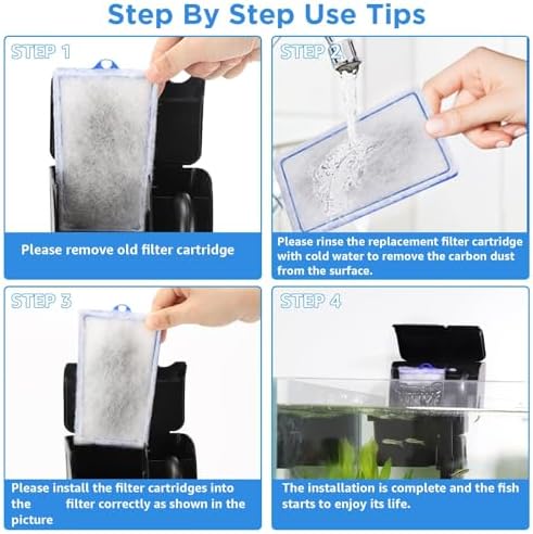 16 Count Assembled Large Filter Cartridges Compatible with Tetra Whisper Bio-Bag Filters 20i 40i IQ20/30/45/60 PF20/30/40/60, Large Replacement Filter Cartridges for Whisper Filters & Aquariums - Image 5