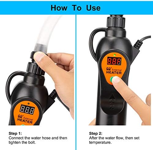 DaToo Aquarium External Heater in-Line Fish Tank External Heater 300W for Canister Filter - Image 5