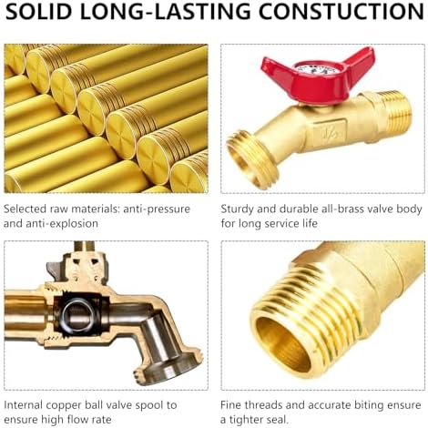Solid Brass Rain Barrel Spigot Kit with Bulkhead Fitting & Valve - Image 2