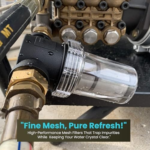 Inline Water Filter – 1/2" MNPT to MNPT, Fine Mesh Sediment Filter for Whole House, Under Sink, Shower, Washing Machine, Garden Hose, Well Water, Tap – Reusable Pre-Filter & Water Strainer - Image 6